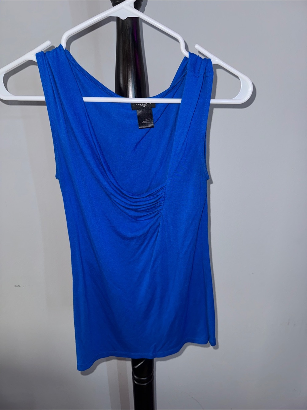 Ann Taylor Royal Blue Drape Neck Sleeveless Camisole 20.T
